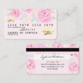 パステルユニコーンフローラクレジットカードウォーター色 名刺 (正面/裏面)