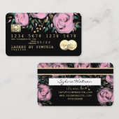 パステルユニコーンフローラクレジットカードウォーター色 名刺 (正面/裏面)