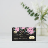 パステルユニコーンフローラクレジットカードウォーター色 名刺 (スタンド正面)