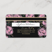 パステルユニコーンフローラクレジットカードウォーター色 名刺 (裏面)