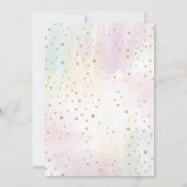 パステルユニコーンフローラベビーシャワー 招待状 (裏面)