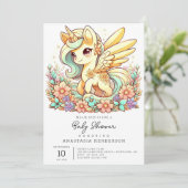 パステルユニコーンベビーシャワー 招待状 (スタンド正面)