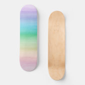 パステルユニコーンレインボーウォーターカラードリーム#1 スケートボード (正面)