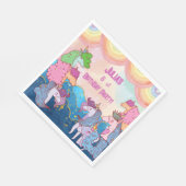 パステルユニコーン子供の誕生日紙 スタンダードランチョンナプキン (角)