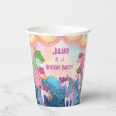 パステルユニコーン子供の誕生日 紙コップ (裏面)