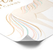 パステルユニコーン誕生日カードとギフトサイン ポスター (角)