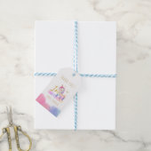 パステルユニコーン誕生日パーティーサンキュアユーラベル ギフトタグ (より糸付き)