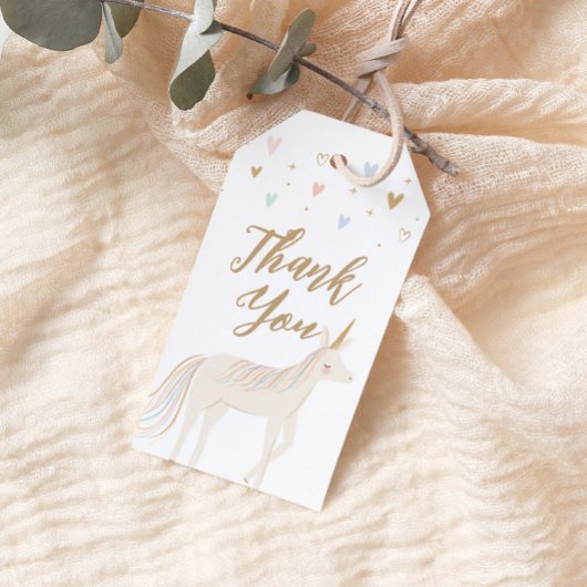 パステルユニコーン誕生日 ギフトタグ