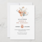 パステルユニコーン誕生日 招待状 (裏面)