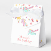 パステルユニコーン魔法は全のまわりに誕生日 フェイバーボックス (正面サイド)