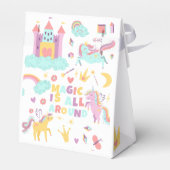 パステルユニコーン魔法は全のまわりに誕生日 フェイバーボックス (裏面サイド)