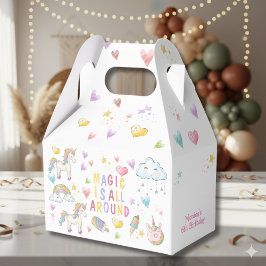 パステルユニコーン魔法は全のまわりに誕生日 フェイバーボックス