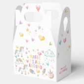 パステルユニコーン魔法は全のまわりに誕生日 フェイバーボックス (オープン)