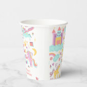 パステルユニコーン魔法は全のまわりに誕生日 紙コップ (右)