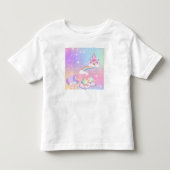 パステルユニコーン プリンセス トドラーTシャツ (正面)