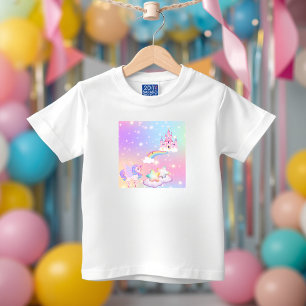 パステルユニコーン プリンセス トドラーTシャツ