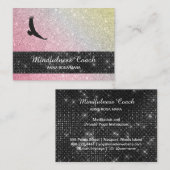 *~*パステルユニッグラデーションスグリッター瞑想イーグル 名刺 (正面/裏面)