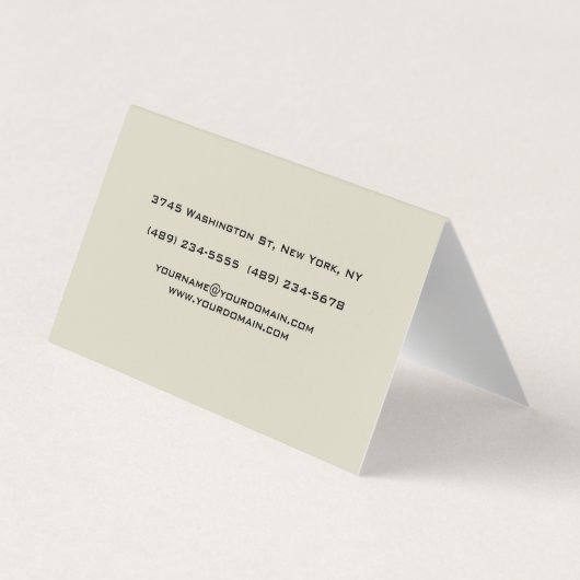 パステルユニークトーンイニシャルモノグラムキュート 名刺 (裏面)