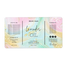 パステルユニークドロッパーボトル製品ラベル