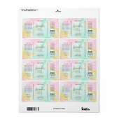 パステルユニークドロッパーボトル製品ラベル ラベル (フルシート)