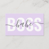 パステルユニークパープルボスバーベスクリプトシックな髪 名刺 (正面)