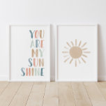 パステルユーアマイサンシャインアンドサンガール子供部屋<br><div class="desc">このパステルで小さな宇宙を明るくする"You are my sunshine"と太陽のセットのプリント。</div>
