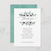 パステルユーカリプタスアネモネジオメトリックベビーシャワー サンキューカード (正面/裏面)