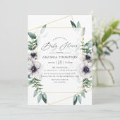 パステルユーカリプタスアネモネジオメトリックベビーシャワー 招待状 (スタンド正面)
