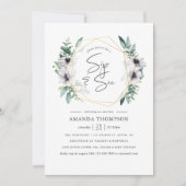 パステルユーカリプタスアネモネ幾何学園区と参照 招待状 (正面)