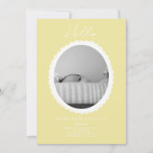 パステルライトイエローベビー誕生発表カード カード (正面)