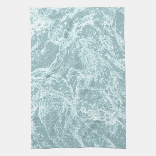 パステルライトターコイズ抽象芸術 キッチンタオル (縦)