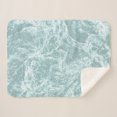 パステルライトターコイズ抽象芸術 シェルパブランケット (正面(横))