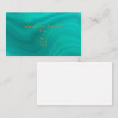 パステルライトターコイズ抽象芸術 名刺 (正面/裏面)