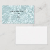 パステルライトターコイズ抽象芸術 名刺 (正面/裏面)