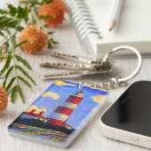 パステルライトハウスアンドラベンダーフィールド キーホルダー (正面右)