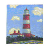 パステルライトハウスアンドラベンダーフィールド ノートパッド (正面)