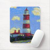 パステルライトハウスアンドラベンダーフィールド マウスパッド (マウス)