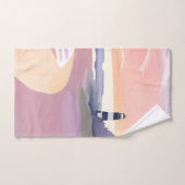 パステルライトハウス | 沿岸ビーチショアウォーターの色 ハンドタオル (ハンドタオル)