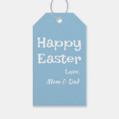 パステルライトブルーイースターパターン ギフトタグ (裏面)