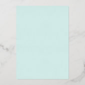 パステルライトブルー&金ゴールド |かわいいシンプルスイーツ16 箔招待状 (裏面)