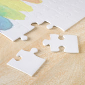 パステルライトレインボーモダンウウォーター色 ジグソーパズル (側面)