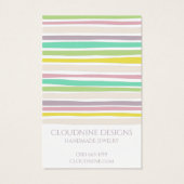 パステルラインイヤリングネックレスジュエリーディスプレイカード (裏面)