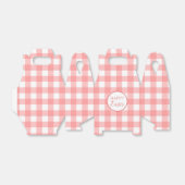 パステルラズベリーレッドハッピーイースタープレイドパターン フェイバーボックス (折り畳みなし)