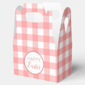 パステルラズベリーレッドハッピーイースタープレイドパターン フェイバーボックス (オープン)