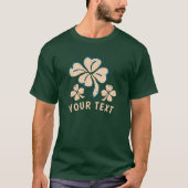パステルラッキーシャムロッククローバー文字セントパトリックの日 Tシャツ (正面)