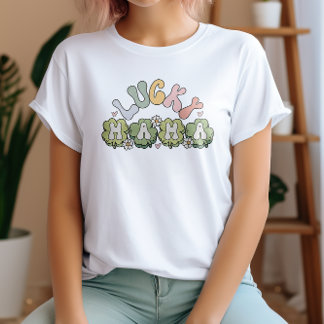 パステルラッキーママクローバーセントパトリックスの日 Tシャツ