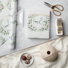 パステルラッピング紙とグリーン&フローラデザイン ラッピングペーパー