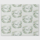 パステルラッピング紙とグリーン&フローラデザイン ラッピングペーパー (フラット)