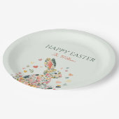 パステルラビットイースターパーティー ペーパープレート (アングル)