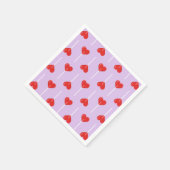 パステルラブスクーカーズレッド スタンダードカクテルナプキン (角)